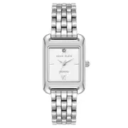 Anne Klein Silver-Tone Metal Band White Dial Women's Watch - AK5061SVSV