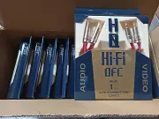 12 Pieces of 4-Play Hi-Fi OFC 66-01 1 Ft. RED RCA Interconnecting Cable