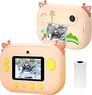 1080P HD Camera Portable Digital Instant Camera P Pr for Including 1 Roll of Print Paper Support WiFi Transmission Compat with iOS Android O No TF Card