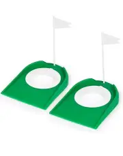 Ary 2 Pack Golf Putting Cups with Flag Training Aid
