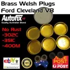 Brass Welch Welsh Freeze Core Plug Set Gallery Kit Fits Ford Cleveland 302 351