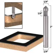 Panel Pilot Trim Router Bit Carbide 1/4" Cut Length - 1/4" Shank - Yonico 14019q