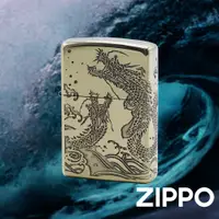 在飛比找蝦皮商城優惠-ZIPPO 雙海龍紋(金)防風打火機 日本設計 官方正版 現