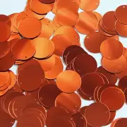 Round Sequin 12mm Top Hole Deep Rich Orange Shiny Metallic Paillette Made in USA