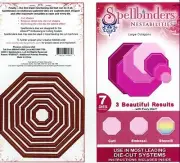 Spellbinders Nestabilities LARGE OCTAGONS 7 DIES S4-185 CUT EMBOSS STENCIL