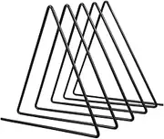 GETAJGHSD Triangle Desk File Organizer Metal Bookshelf Holder for Vinyl Records Magazines and Documents Space Saving Desktop Organizer for Office School and Home Black