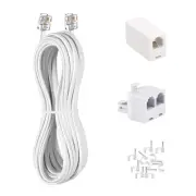 KINXIYU Phone Cord 15FT Landline Telephone Cable with RJ11 Plug Includes Tele...