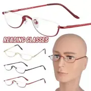 Metal Half Moon Reading Glasses Reading Glasses Eyeglasses +1.00~+4.0 Diopter