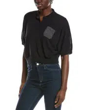 Peserico Linen-Blend Polo Sweater