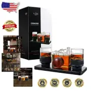 27.4oz Unique Decanter Set in Gift Box - Perfect for Wine and Whiskey Lovers