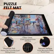 1500/2000 Pieces Jigsaw Felt Puzzle Board Storage Roll-up Mat Jumbo Kid Fun Game