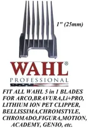 Wahl Attachment Guide 5 in 1 Blade Comb 1” 25mm