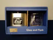 Gift Set Best Dad In The World Glass & Flask