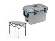 Kings Plus Icebox 50LAir Tight-Lockable + Portable Alloy Camping Table