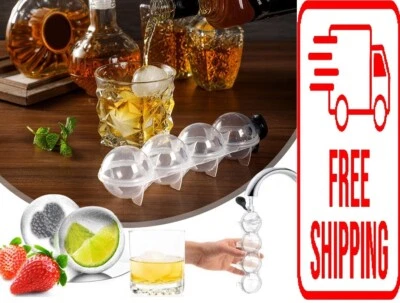 Round Ice Cube Ball Tray Silicone Sphere Mold Bar Whisky Cocktail Vodka Maker