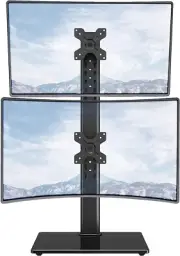 MOUNTUP Vertical Dual Monitor Stand, Stack Two Screens up to 32 Inches,33 Lbs...