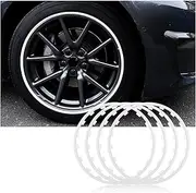 4PCS 18/19/20 Inch Automotive Wheel Rim Protector. Compatible for VW Golf 7 4 5 Passat B6 Tiguan Scirocco Wheel Rim Protection Strip (Color : 18inch White)