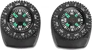 2pcs Compasses, Portable Watch Band Compass Slip Slide Navigation Wrist Compass for Camping Hiking Boating