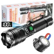 Rechargeable Flashlights High Lumens 2000 2 Modes High/Low, Super Bright Magn...