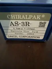 Brand New Daicel Chiral HPLC Column CHIRALPAK AS-3R, 150mm x 4.6mm 3um