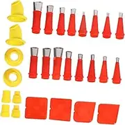 1 Set Glue Sealant Caulking Extension Nozzle Mixing Tools for Resin Large Glue Sticks Caulking Sealing Nozzle Glue Applicator Nozzle Caulk Tube Tips Glue Dispenser Stainless Steel