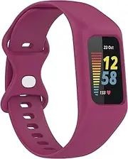Sport Band Compatible with Fitbit Charge 5 Band with Case for Soft Silicone Wristband with Shatterproof Protection for Fitbit Charge 5 / Charge 4 / Charge 3 Advanced Fitness Tracker