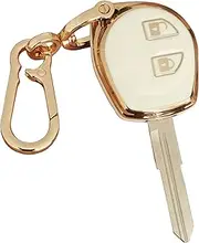 WKEDQAF for Suzuki Key Fob Cover Case TPU Protector Key Fob Shell Fit for Suzuki Vitara Swift Ignis SX4 Liana Alto (White)