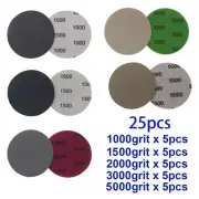 25PC Sanding Disc Sand Paper Wet & Dry Sander For DA Disc Sander Discs