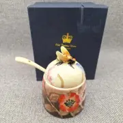 Old Tupton Ware - Honey Pot With Spoon - Bee Floral Design