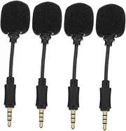 Abaodam 4Pcs Noise Canceling Microphone Portable Directional Voice Recording Mic for Mobile and Computer Use for Live Streaming Singing and Podcasting