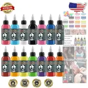 Artisan Tattoo Ink Collection - 14 Vegan Colors in 1oz Bottles for Professionals