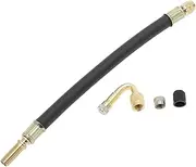X AUTOHAUX 1 Set 45 Degree Copper Tire Valve Extension with Flexible Plastic 210mm Tire Valve Stem Extension for Car Motorcycle RV Truck Bike