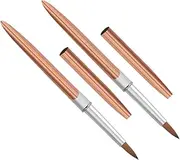 TOGEVAL 2pcs Nail Pens Metal Handle Portable Nail Art Detailing Brushes for Striping Freehand Painting and Custom Designs for Home and Salon Use