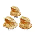 Feng Shui Money Frog Statue Tabletop Ornament for Bedroom Shelf Living Room