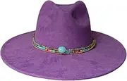 [REHJJDFD] Women's Suede 10Cm Wide Brim Fedora Hat Unisex Autumn/Winter Classic Felt Jazz Hat