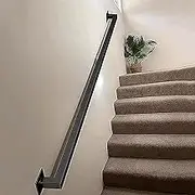 Metal Handrails for Stairs, Safety Hand Rail Non-Slip Industrial Wrought Iron Pipe Grab Bar, Railing Wall Mount Handrail for Indoor Support Rod(Size:120cm/3.94FT)