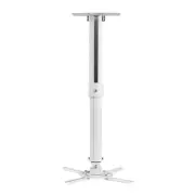 White Projector Ceiling Mount Bracket Fits Flat or Sloped Ceiling Height Adju...