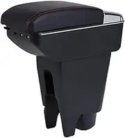 Auto Armrest Box for Peugeot 107 for Citroen C1 Armrest Box Central Store Content Box Car-Styling Decoration with Cup Holder USB(Black,C)