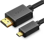 AIMALL Micro HDMI Type D to HDMI Male Cable Gold Plated Full HD 1080P Digital, for HDTV, DV, Cameras, Gaming Consoles - Black