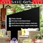 Privacy Screen 2 x 3m Retractable Side Awning Roller Blind Sun Shade Outdoor Bl
