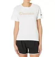 Champion Women's White Graphic Classic Tee (GT18H 586GRA 100) Size M - NWT