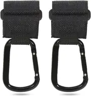 2 Pack Stroller Hooks,Stroller Clips with Adjustable Strap,Stroller Hooks for...