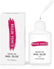 Super Strong Brush-On Glue for Nail Tips, Acrylic & Press-On Nails (7ml / 0.24 fl.oz) – Long-Lasting & Fast-Drying Adhesive