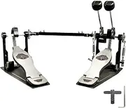 Double Bass Drum Pedal with Adjustable Beater Head,Double Bass Pedal,Double Chain Kick Drum Pedal for Drum Set and Electronic Drums