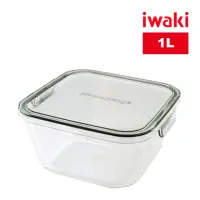在飛比找momo購物網優惠-【iwaki】日本耐熱玻璃方形微波保鮮盒(1L)