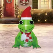 Holiday Time Christmas Frog Santa Hat Air Blown Inflatable