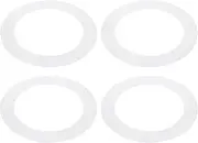uxcell 4.5" ID 6.3" OD Plastic Trim Ring, 4 Pcs Ceiling Light Goof Rings Matte Circular Light Cover Lighting Fixture for Ceiling Wall Recessed Can Downlights, Translucent Matte White