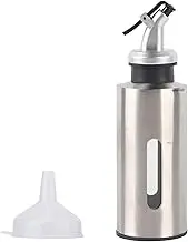 Olive Oil Dispenser Bottle Cooking Oil Container Everyday Use Soy Sauce Cruet Leakproof Stainless Steel Vinegar Bottles Non Drip Spout with Funnel Stopper Fit for Kitchen(150ML)