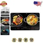 Stylish Black Portable Induction Cooktop – 2 Cooking Zones with Safety Features