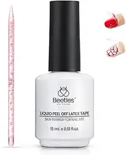 beetles Gel Polish Gel Polish Latex Liquid Nail Simple Peel off Cuticle Guard for Nail Polish Nail Art Liquid Latex Barrier Protector 15ml White Gel Polish Manicure Nails Design Valentine's women